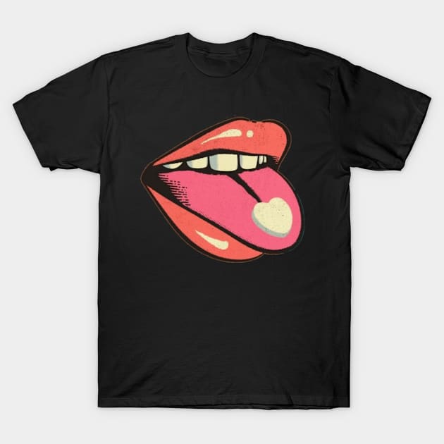 Sweetheart Tounge T-Shirt by Wandering Barefoot